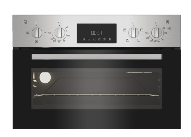 Indesit Built-In Electric Double Oven - Stainless Steel | DII10DIX