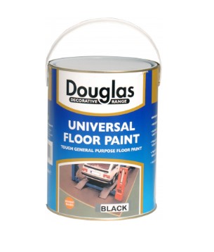 Douglas 5ltr Universal Floor Paint - Black | DPJ5000B