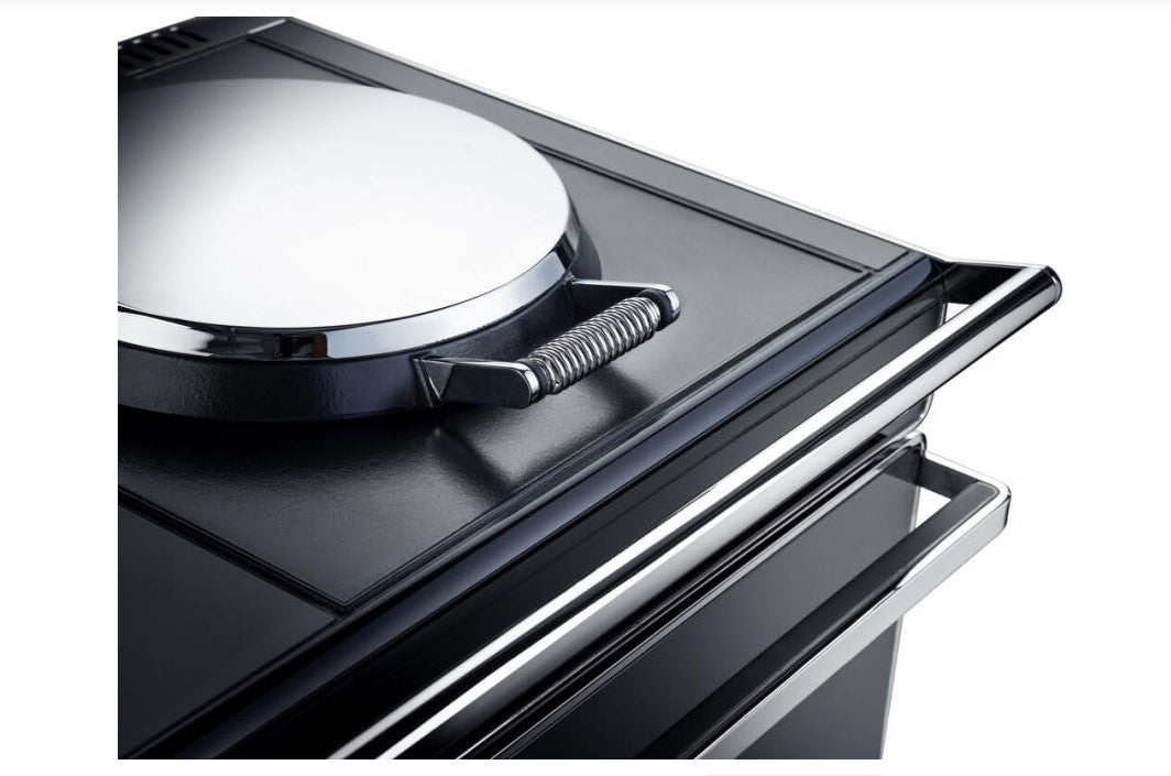AGA ERA 110 Electric with Induction Hob - Black with Polished Chrome Trim | ERA11032CH