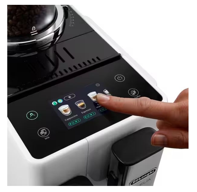 Delongi Rivelia Auto Compact Bean to Cup Coffee - White | EXAM440.55.W