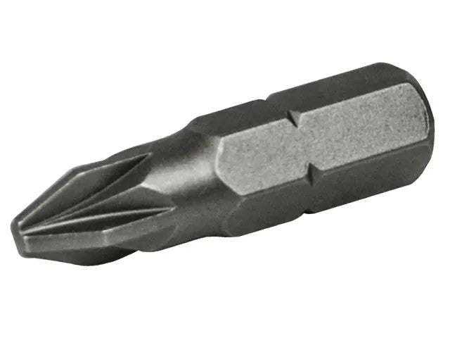 Faithfull Pozi S2 Grade Steel Screwdriver Bits PZ1 x 25mm (Pack of 3) | FAISBPZ125