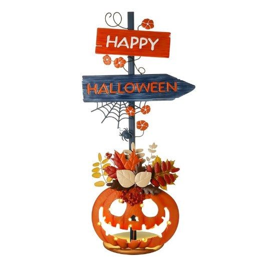 Metal Pumpkin Happy Halloween Decor 110.5cm | FCP106