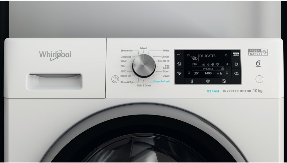 Whirlpool 10kg 1400spin Freestanding Washing Machine - White | FFD10489BSVUK