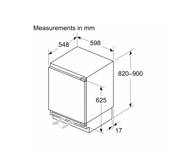 Neff N50 Integrated Under Counter Freezer | GU7212FE0G