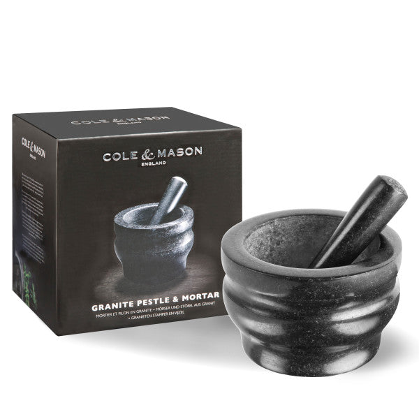 Cole & Mason Worcester Black Granite Pestle & Mortar 18cm / 7" | H100379