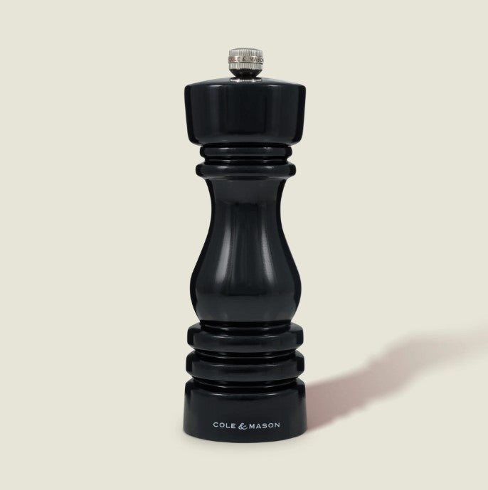 Cole & Mason London 180mm Black Gloss Salt Mill | H233096