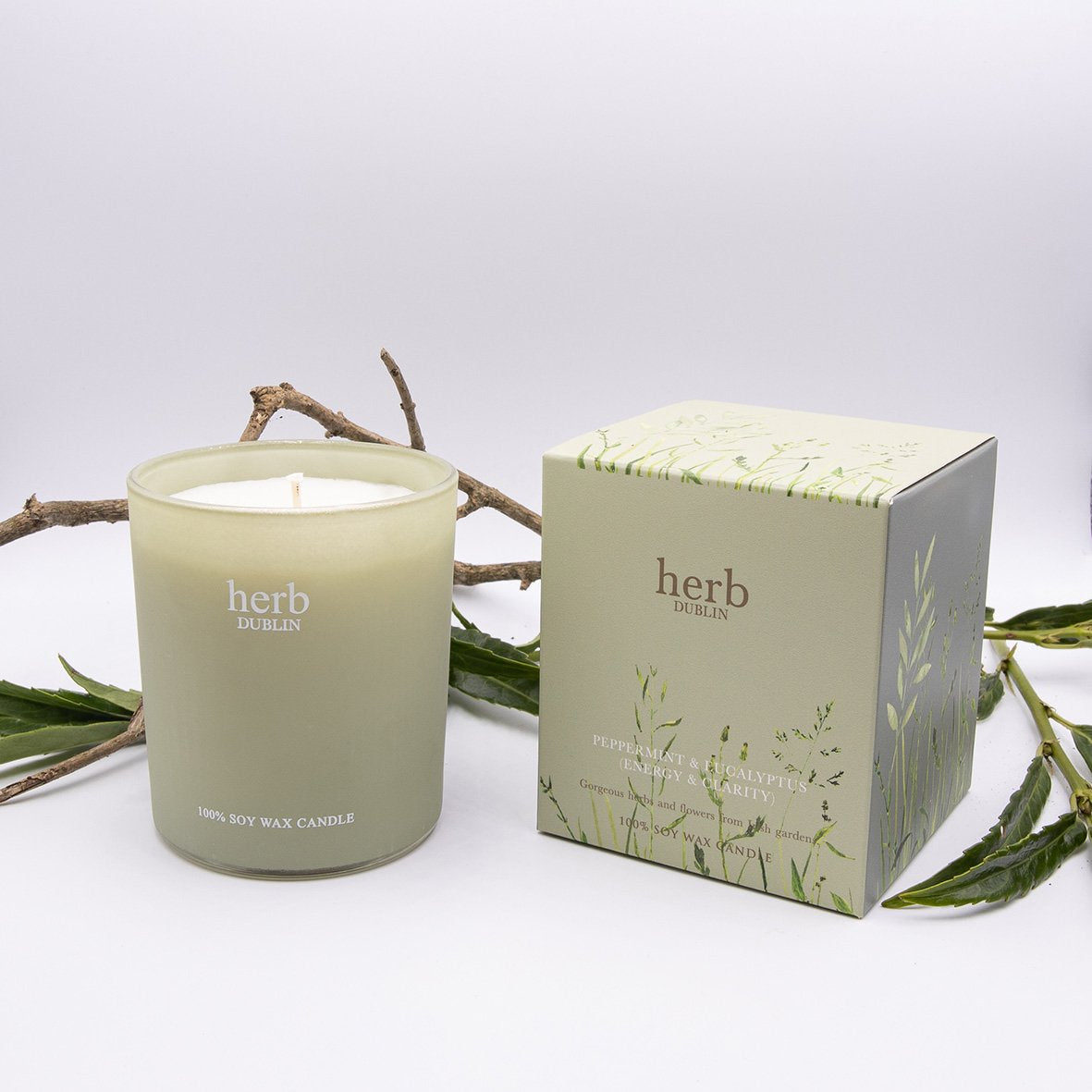 Herb Peppermint & Eucalyptus Jar Candle | HC-PE-89