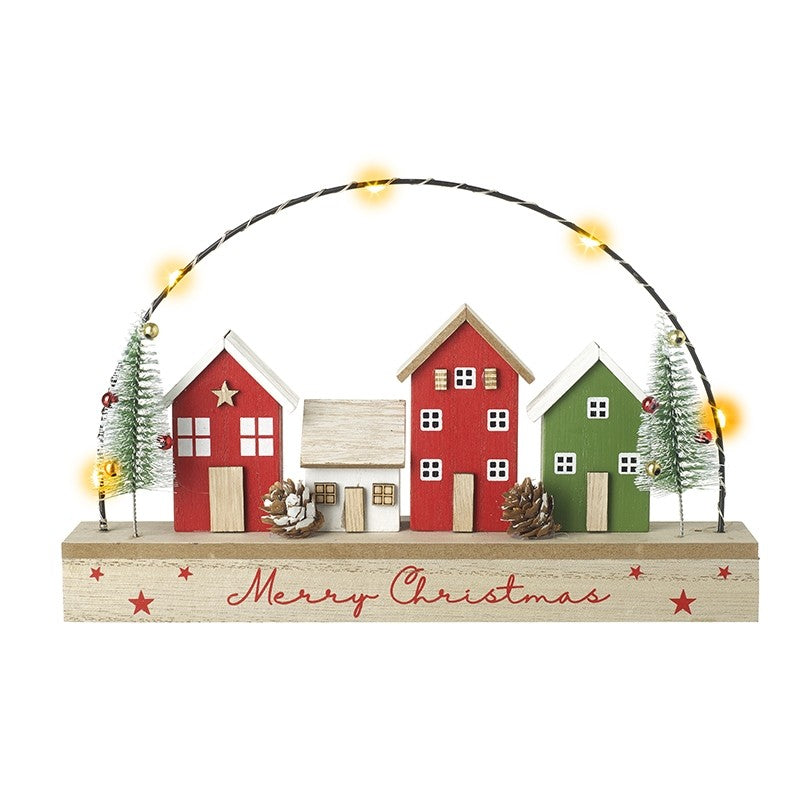 Heaven Sends Merry Christmas Light Up House Scene | HHH699