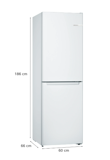 Bosch Series 2 Freestanding Fridge Freezer - White | KGN34NWEAG