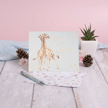 Wrendale Double The Joy Giraffe Card | LTW-OC004
