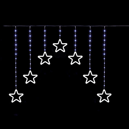 FlexiBrights Curtain Light with Neon White Star | LV261554W
