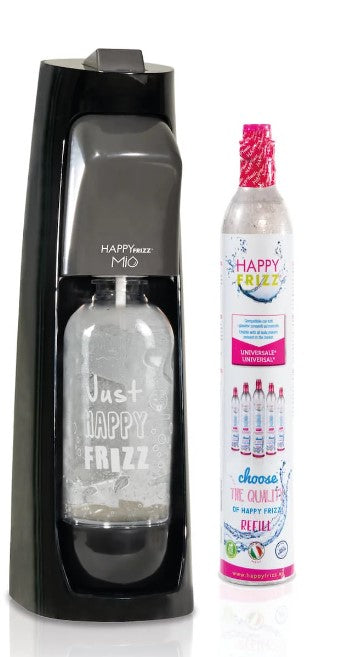 Happy Frizz MIO Sparkling Water Maker (+Gas & 1 Bottle)- Black | MIO01