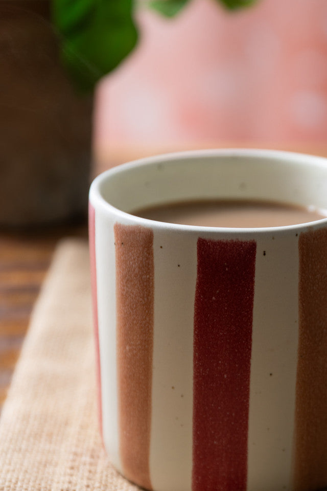 Mikasa Pink And Orange Stripe Mug 380ml | MKMUG03