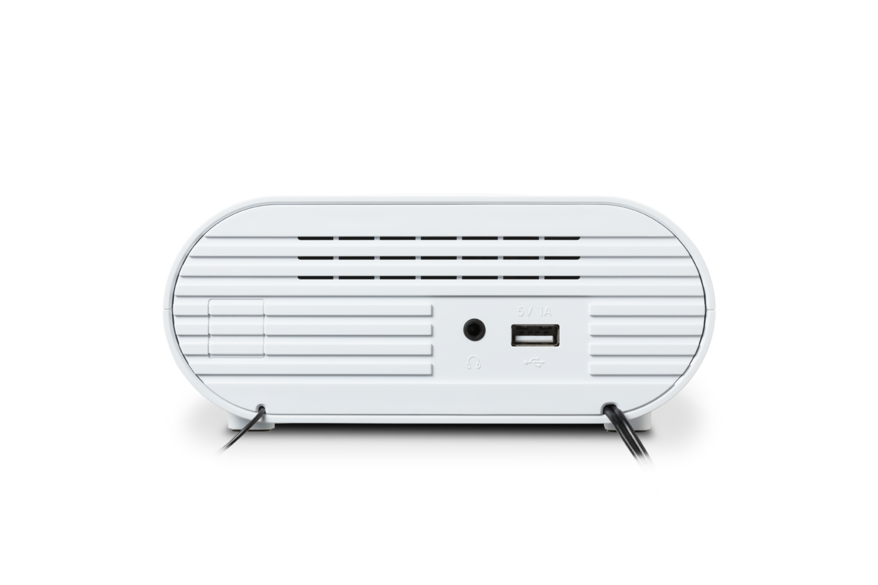 Roberts Ortus Charge FM Clock Radio Bluetooth - White | ORTUSCHARGEWH