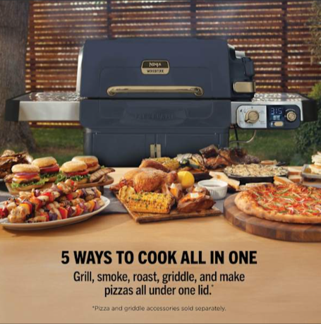 Ninja Flex Flame Outdoor BBQ Cooking System Blue & Gold | PG301UKBL