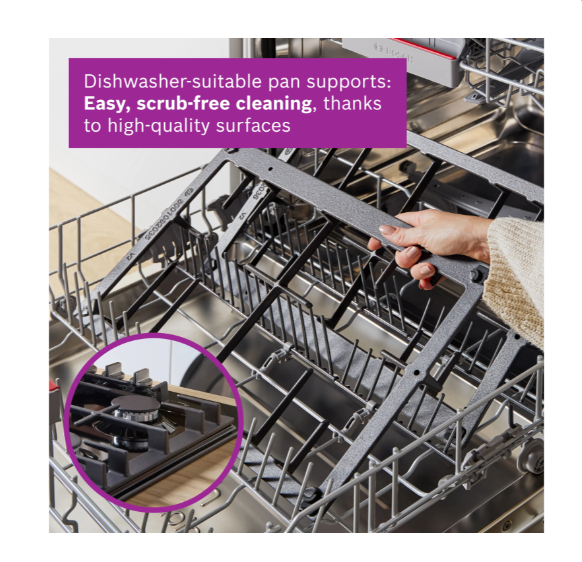 Bosch Series 4 60cm Gas Hob - Black | PNP6B6K40