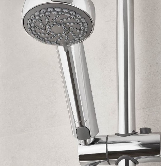 Aqualisa Quartz Blue Smart Digital Shower Concealed with Adjustable and Fixed Wall Head (Gravity Pumped) | QZSB.A2.BV.DVFW.20