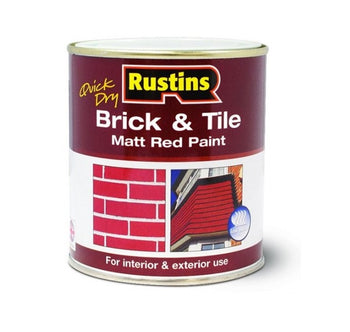 Rustins Quick Dry Brick & Tile Paint Red 500ML | R110018