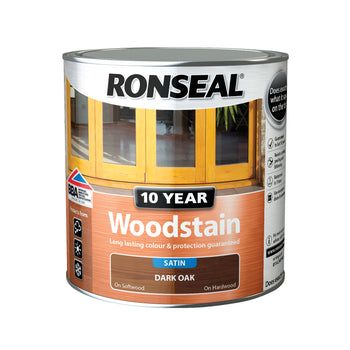 Ronseal 10 Year Woodstain Dark Oak Satin 750ml | 38680