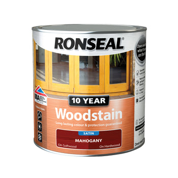 Ronseal 10 Year Woodstain Mahogany Satin 750ml | 38674