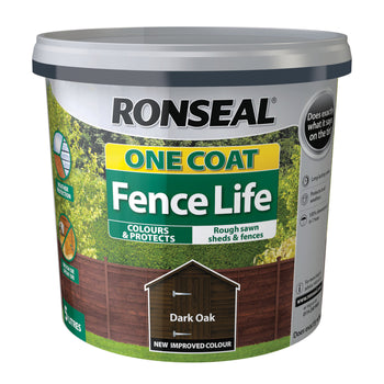 Ronseal One Coat Fence Life Dark Oak 5L | 38288