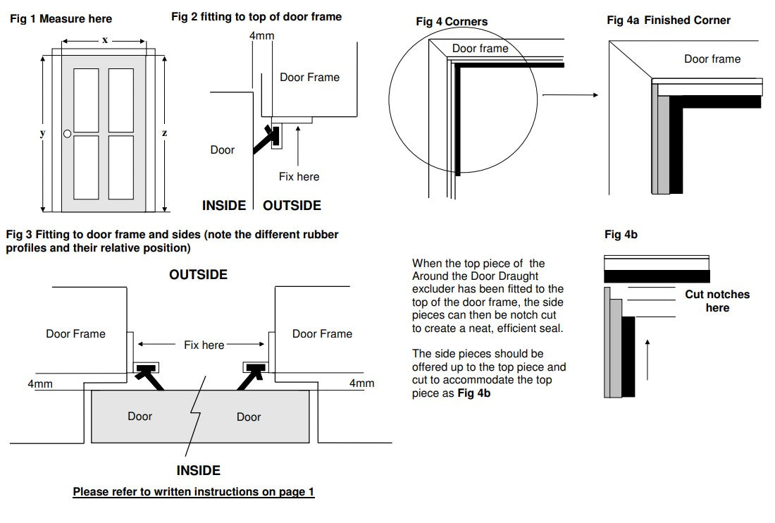 RYT X Screw Fix Around Door Seal 2134mm