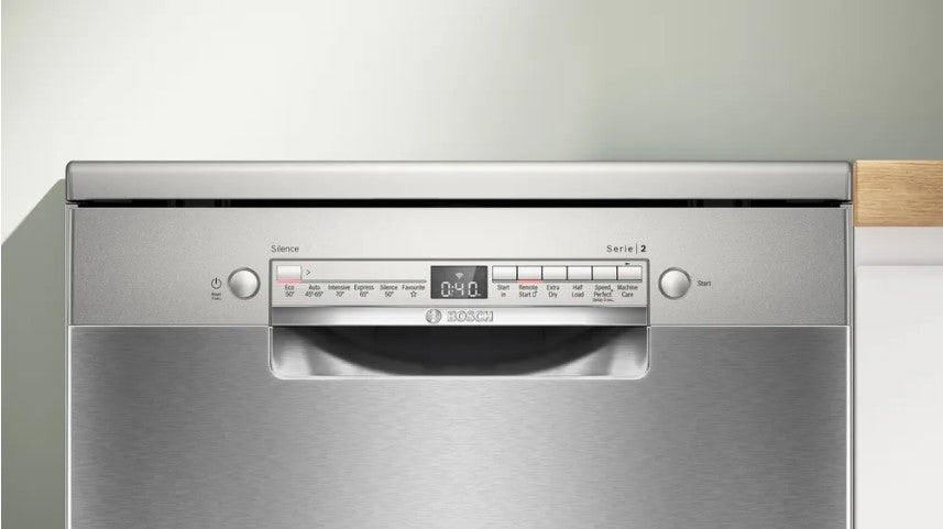 Bosch Series 2 14 Place Freestanding Dishwasher - Brushed Steel | SMS2HVI67G