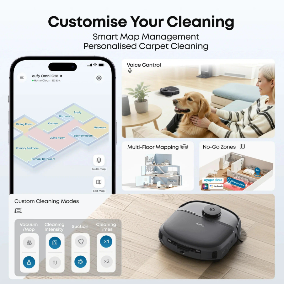 Eufy Omni C28a Robot Vac with Accessory Kit | T211AV10