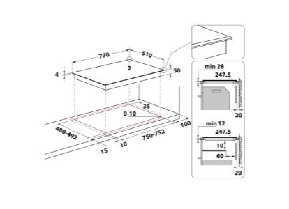Hotpoint 77cm Induction Hob | TB3977BBF