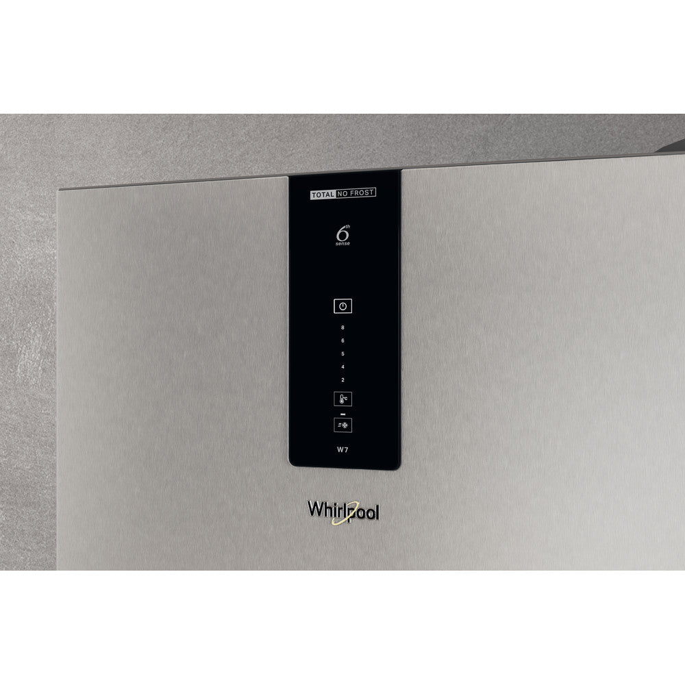 Whirlpool 6th Sense Freestanding Fridge Freezer- Optic Inox| W7X 82O OX UK