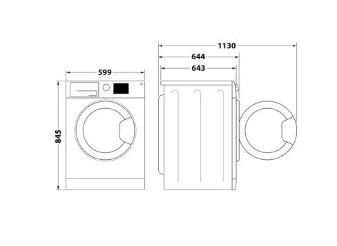 Whirlpool 9kg 1400 Spin Freestanding Washing Machine - White | W8 W946WR UK