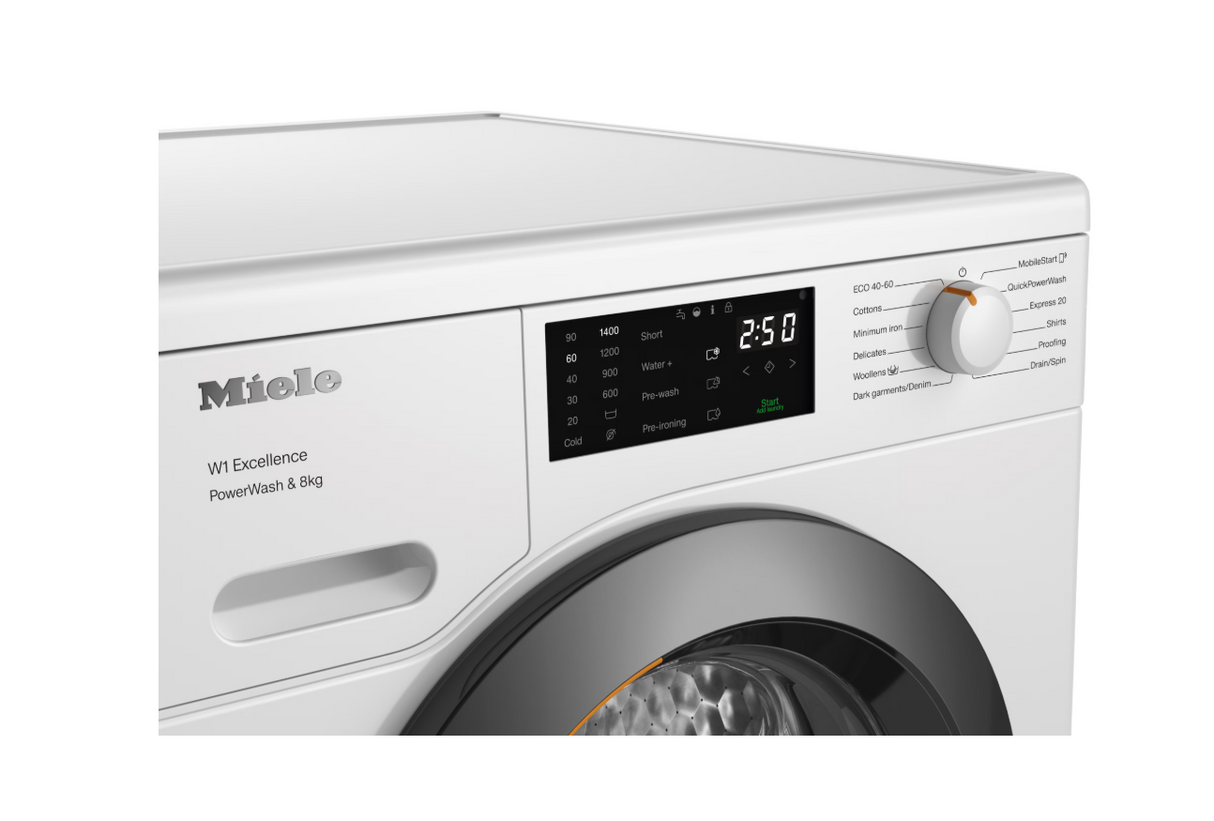 Miele 8kg 1400 Spin Freestanding Washing Machine - White | WEB365WCS
