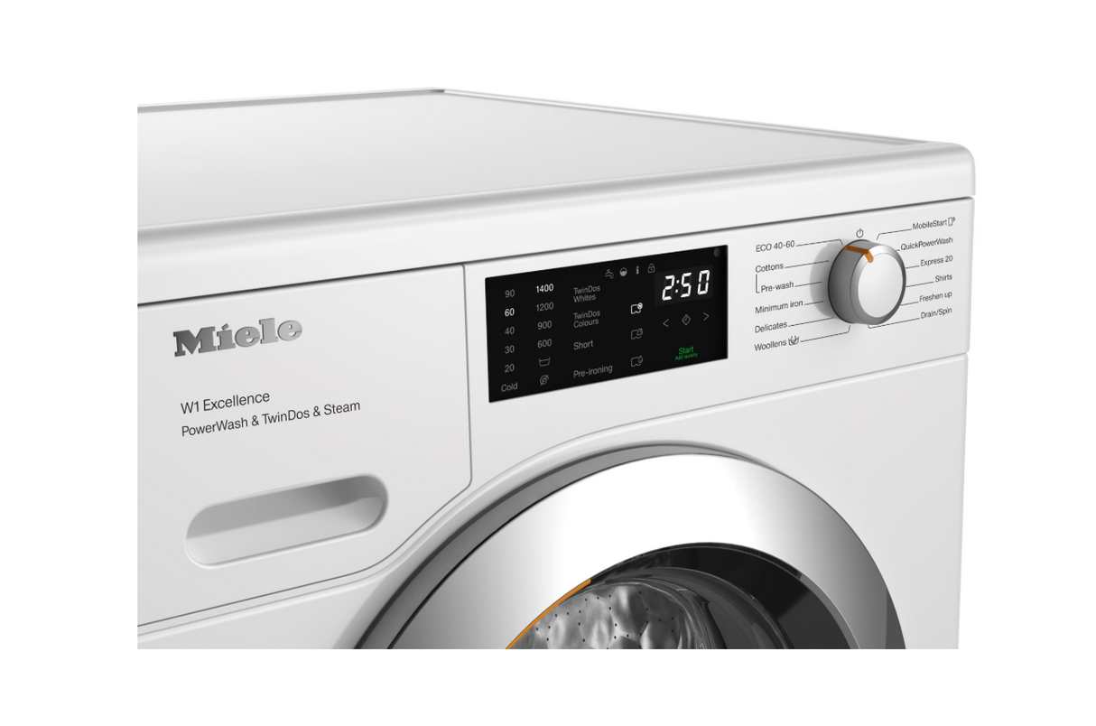 Miele 9kg 1400Spin Freestanding Washing Machine - White | WEG885WCS