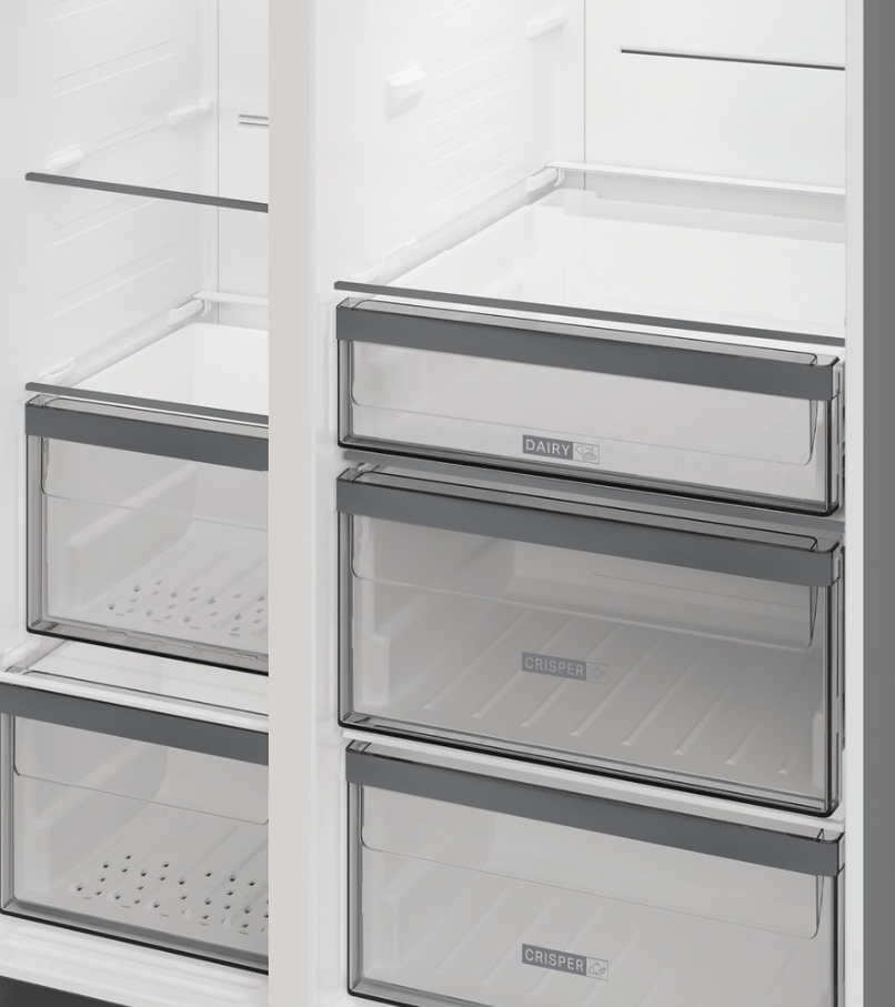 Whirlpool American Fridge Freezer Water & Ice - Black | WHG26574WXK5UK
