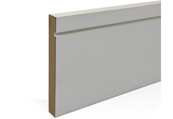 Skirting White Primed MDF Shaker Grov 18x145mmx5.4m | WPSS145