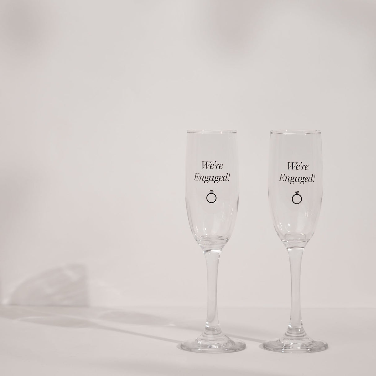 Amore Champagne Flutes Set Of 2 - Engaged | AM255
