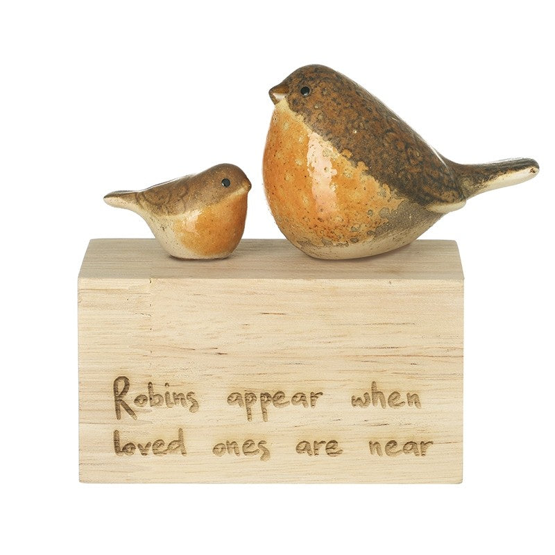 Heaven Sends Robins Appear Wood Block | HSR060