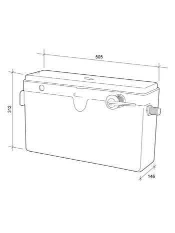 Concealed Cistern Single 6L Lever Flush | OHXCFH14CP