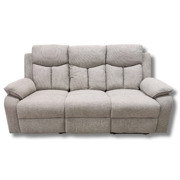 Sarah 3 Seater Manual Recliner - Light Grey | SARAH-313-LG