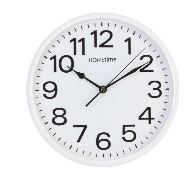 Hometime 10" Wall Clock with Sweep - White | W7588W