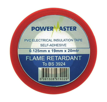 Powermaster 19mm Insulating Tape 20 Metre -Red | 0089-16