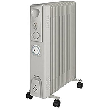 Warmlite 2kw Oil Filled Radiator with Timer - White | 1739-32