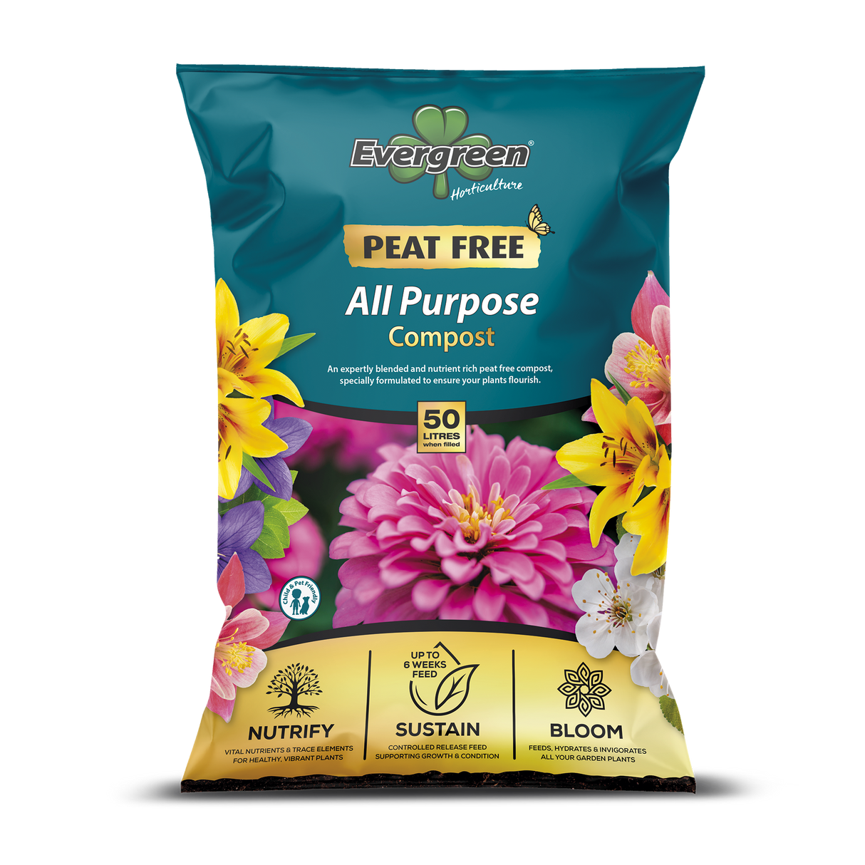 Evergreen 50L All Purpose Compost (Peat Free) | 380609