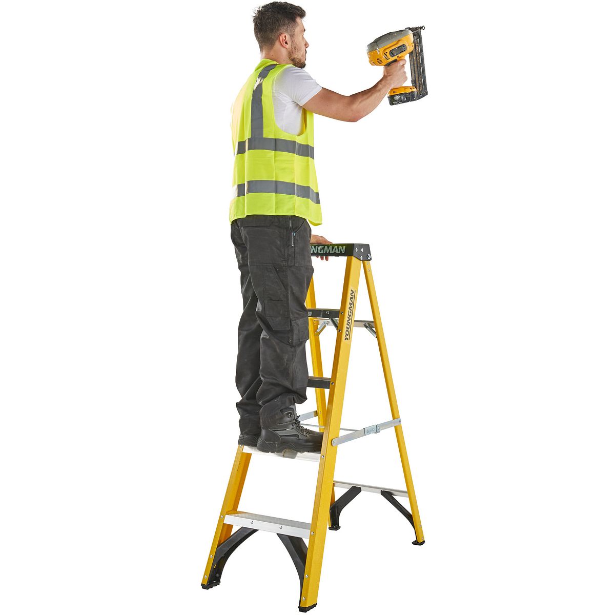 Youngman 5 Tread Heavy Duty Fibreglass Step Ladder | 52745518
