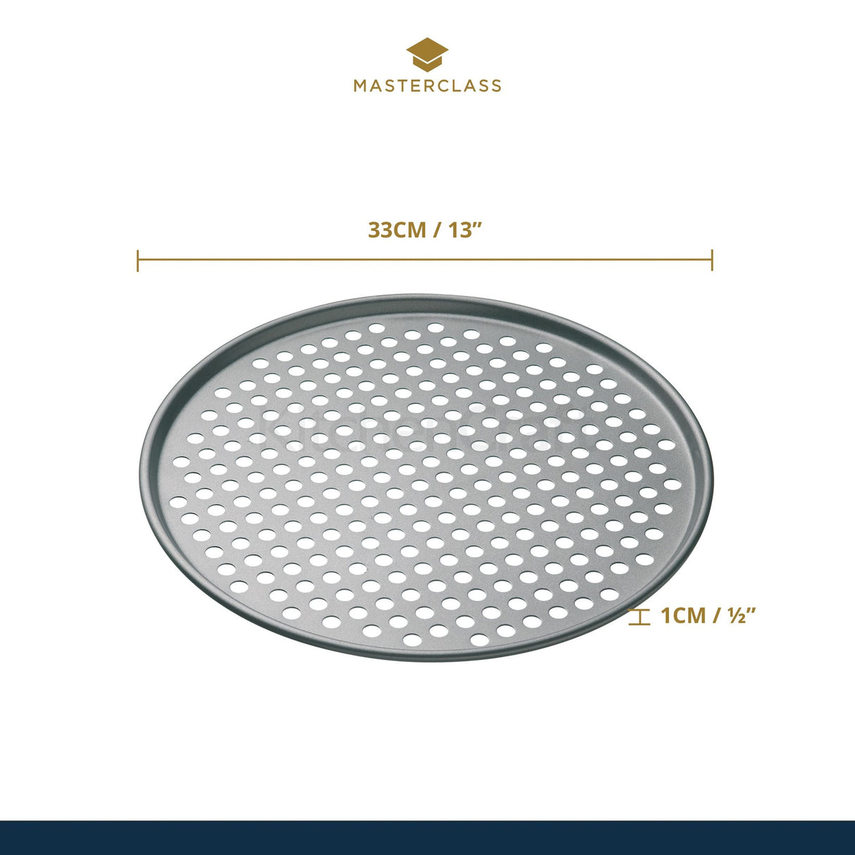 MasterClass Non-Stick 33cm Pizza Baking Pan│KCMCHB14