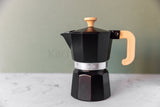 La Cafetière Venice Aluminium 6 Cup Espresso Maker -Black│LCVEN6CPBLKW