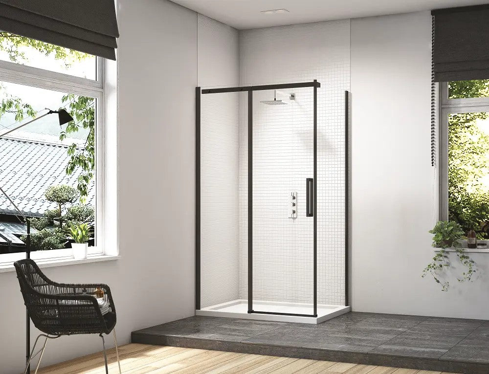 Merlyn Black Sliding Shower Door