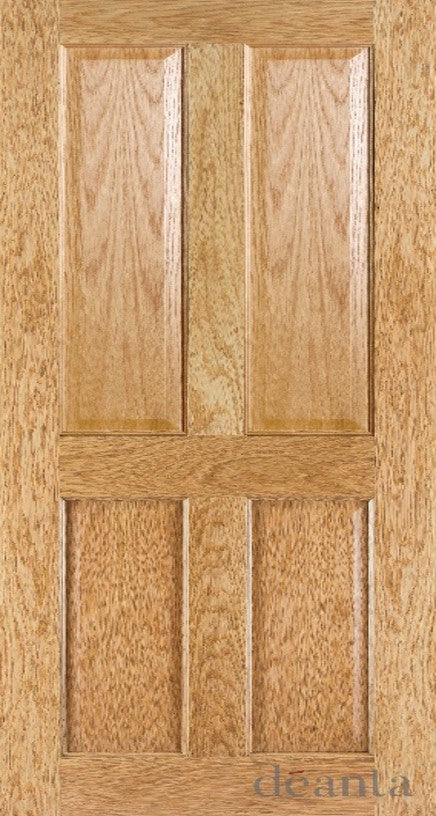 NM4 Classic 4 Panel Oak Fire Door