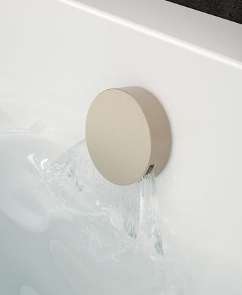 Brushed Nickel Round Bath Filler | UBR0116