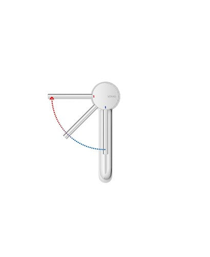 Alita Wall Mounted Basin Mixer Chrome | UBR0127